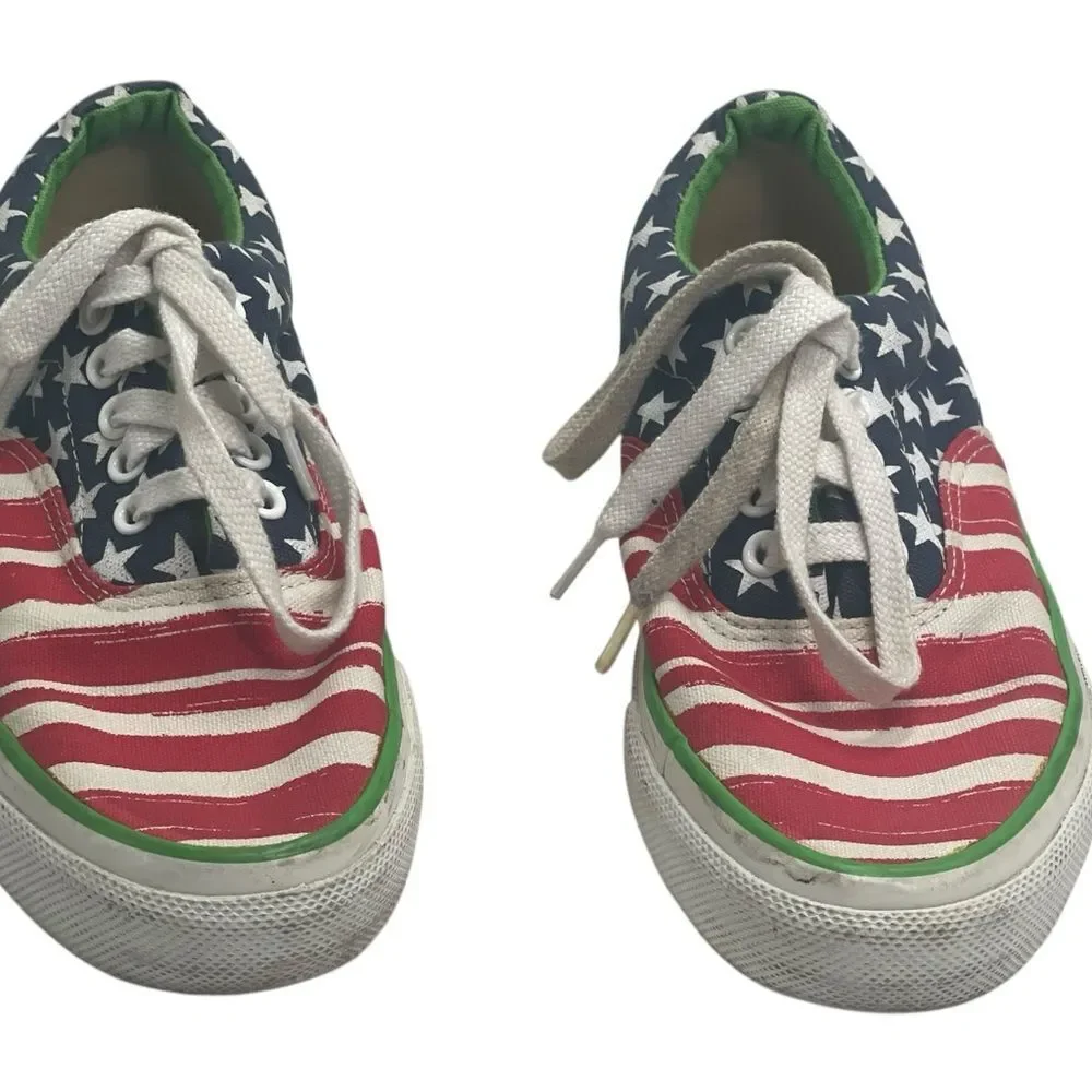 Made In USA Converse All Star American Flag Low Tops Men 5.5 Women 7.5 Sneakers